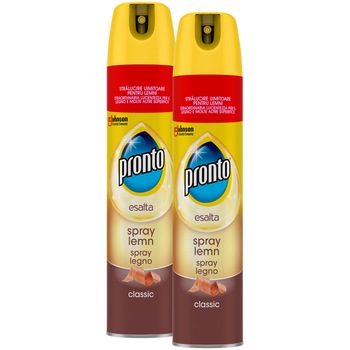 Pachet promo Spray Ingrijire si curatare mobila lemn Pronto Classic, 2x300ml Pachet promo Spray Ingrijire si curatare mobila lemn Pronto Classic, 2x300ml