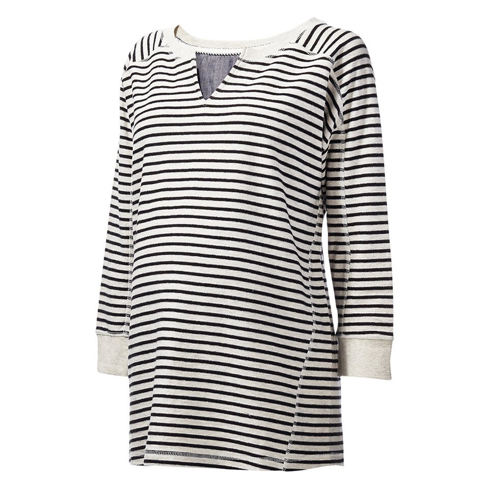 Bluza gravide Next, bej, marimea 40, cu dungi