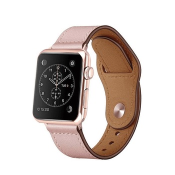 Curea din piele genuina pentru Apple Watch 1 / 2 / 3 / 4 / 5 series 38 / 40 mm, roz Curea din piele genuina pentru Apple Watch 1 / 2 / 3 / 4 / 5 series 38 / 40 mm, roz