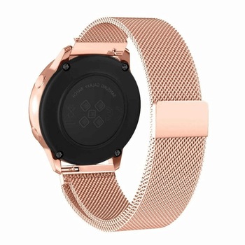 Curea metalica tip plasa cu prindere magnetica universala 20mm pentru Samsung Gear S2 Classic, Watch Active, Watch 42mm, Huawei Watch 2, rose gold Curea metalica tip plasa cu prindere magnetica universala 20mm pentru Samsung Gear S2 Classic, Watch Active, Watch 42mm, Huawei Watch 2, rose gold