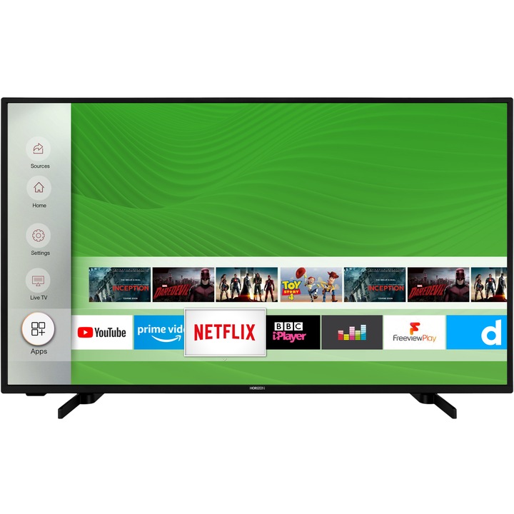 Horizon 43HL7530U TV, 108 cm, Smart, 4K Ultra HD, LED, G osztály