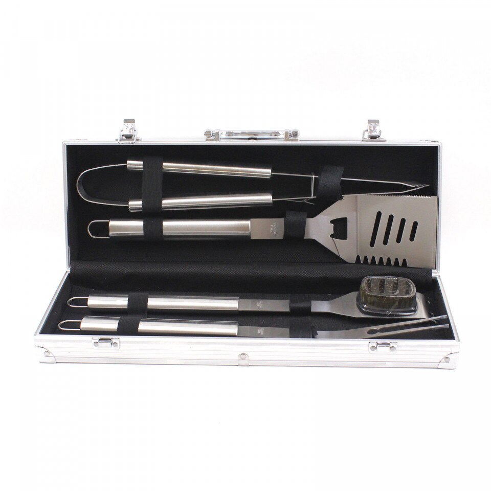 Set de 4 ustensile pentru gradina cu geanta de aluminiu