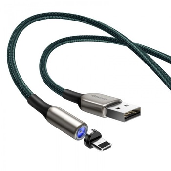Cablu de incarcare Baseus, Zinc Magnetic, Lightning, 1M 2 A, Verde Cablu de incarcare Baseus, Zinc Magnetic, Lightning, 1M 2 A, Verde