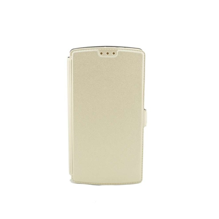 Калъф LG Optimus G3 D830, еко кожа, джобна книжка, златен