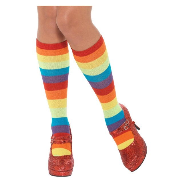 Sosete de clown, cu dungi multicolore