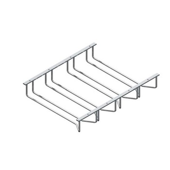 Suport suspendat pentru pahare cu picior, din metal cromat, cu 4 diviziuni Suport suspendat pentru pahare cu picior, din metal cromat, cu 4 diviziuni