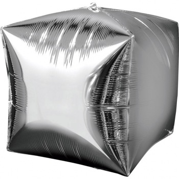 Balon Folie CUB Argintiu, 38x38cm, AMS 28335 99 Balon Folie CUB Argintiu, 38x38cm, AMS 28335 99