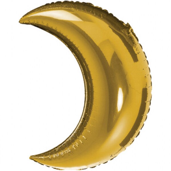 Balon Folie SEMI-LUNA auriu, 33x36cm, AMS 16133 99