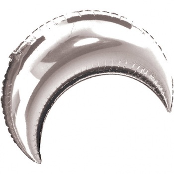 Balon Folie SEMI-LUNA argintiu, 33x36cm, AMS 16297 99 Balon Folie SEMI-LUNA argintiu, 33x36cm, AMS 16297 99