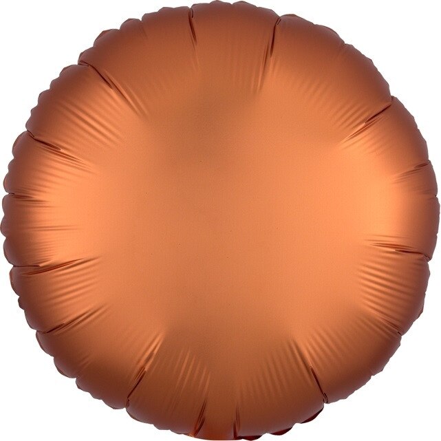 Balon Folie ROTUND Amber - Caramiziu - SATIN Lux, 43cm, AMS 40176 01