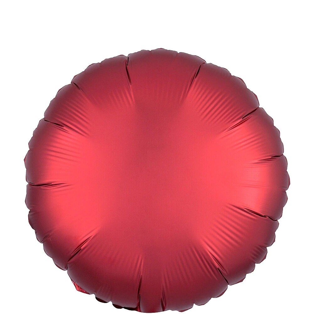 Balon Folie ROTUND Rosu Sangria SATIN Lux, 43cm, AMS 40178 01