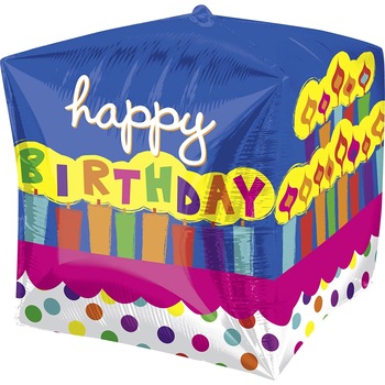 Balon Folie CUB Tort Aniversar, 38x38cm, AMS 28379 01 Balon Folie CUB Tort Aniversar, 38x38cm, AMS 28379 01