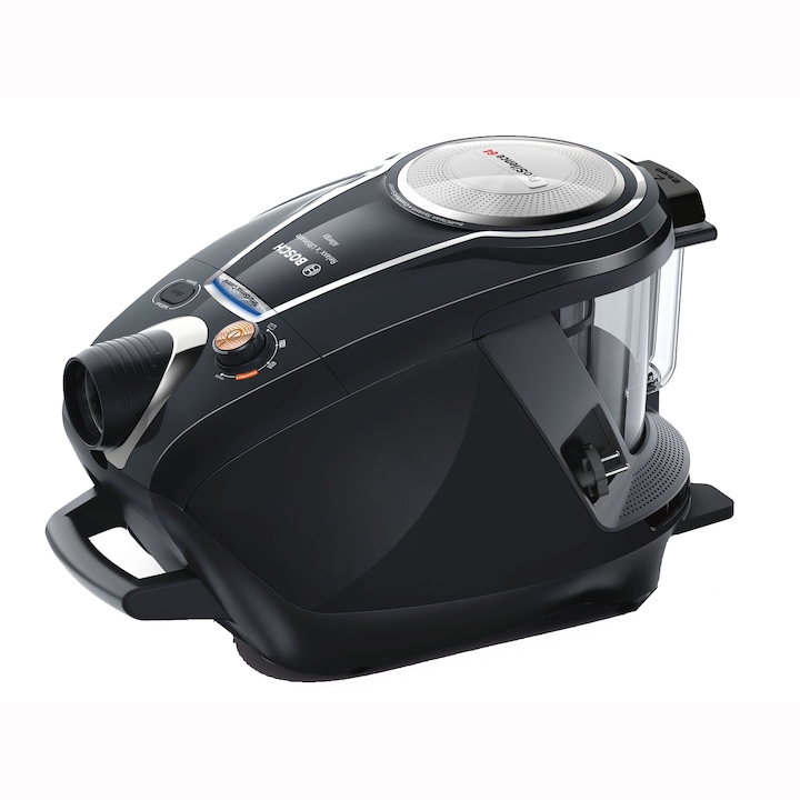 Bosch Smart Sensor Control BGS7MS64 porzsák nélküli porszívó, 3 l, 800 W, mosható HEPA szűrő, Self Clean System Smart öntisztító szűrő, fekete