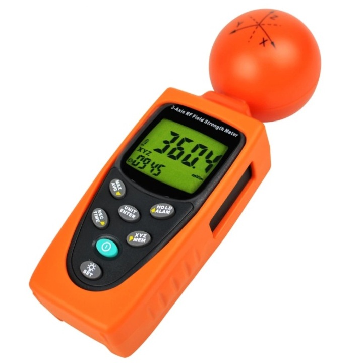 Digital 3 AXIS EMF RF Tester de Putere a Radiatiei ElectroSmog Pentru Metale