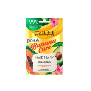 Masca plic pentru par, Eveline Cosmetics, Banana Care, 20 ml Masca plic pentru par, Eveline Cosmetics, Banana Care, 20 ml