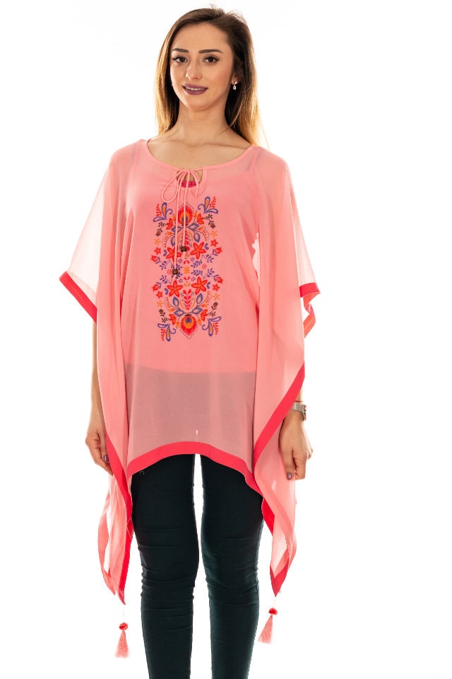 Bluza vaporoasa roz, Cara marime S