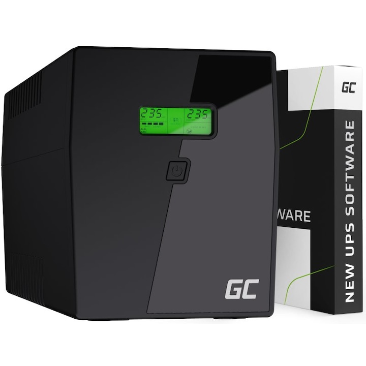 UPS Green Cell 1500VA/900W Line-interactive USB RJ45 Ecran LCD 4 Prize Schuko