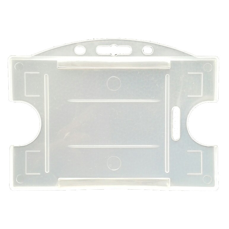 Set 25 suport rigid pentru legitimatie tip card orizontal cu o fata libera, transparent