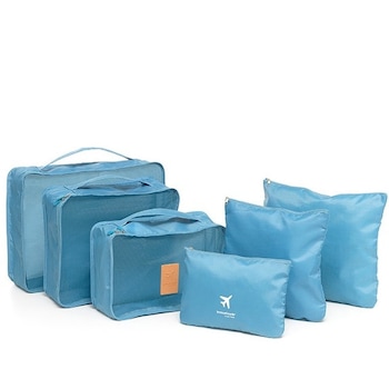 Set de pungi organizatoare pentru valize, 6 piese, rezistente la apa, poliester Set de pungi organizatoare pentru valize, 6 piese, rezistente la apa, poliester