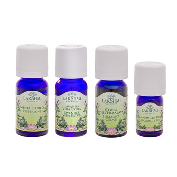 Set uleiuri esentiale 100% pure Lakshmi, tratament alternativ prurit, 4 bucati, 32 ml Set uleiuri esentiale 100% pure Lakshmi, tratament alternativ prurit, 4 bucati, 32 ml