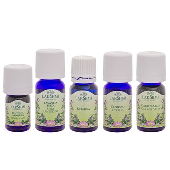 Set uleiuri esentiale 100% pure Lakshmi, tratament pentru cuperoza, 5 bucati, 45 ml Set uleiuri esentiale 100% pure Lakshmi, tratament pentru cuperoza, 5 bucati, 45 ml