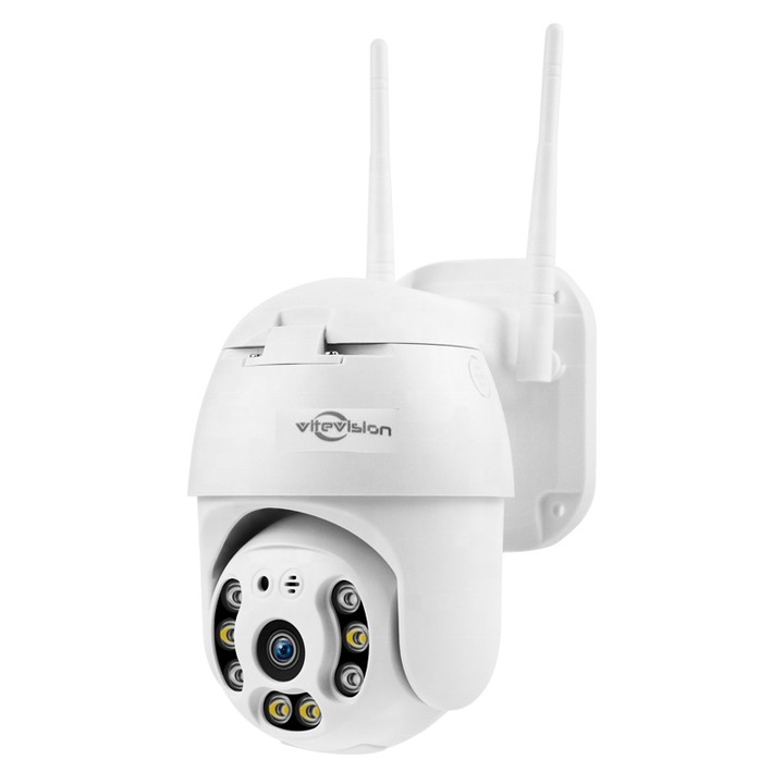 Camera supraveghere IP wireless DOME ZHR-CAM VITEVISION IP9082 full HD autotracking ONVIF detectie umana alerta perimetru