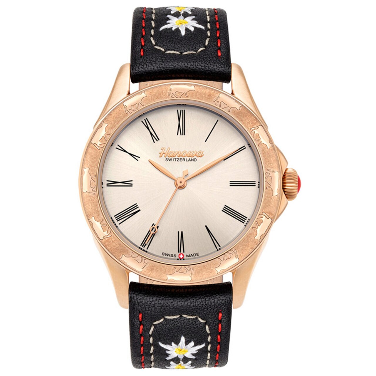 Ceas de dama Hanowa 16-6095.09.001.07, Quartz, 36mm, 5ATM, Auriu