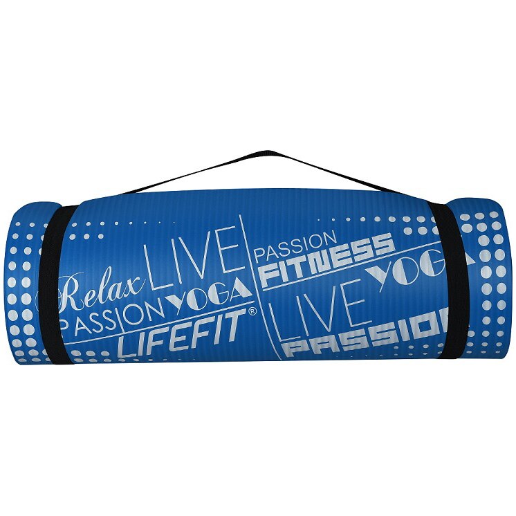 Saltea fitnes/yoga/pilates LifeFit EXCLUSIVE PLUS, 180 x 60 x 1.5 cm, albastru