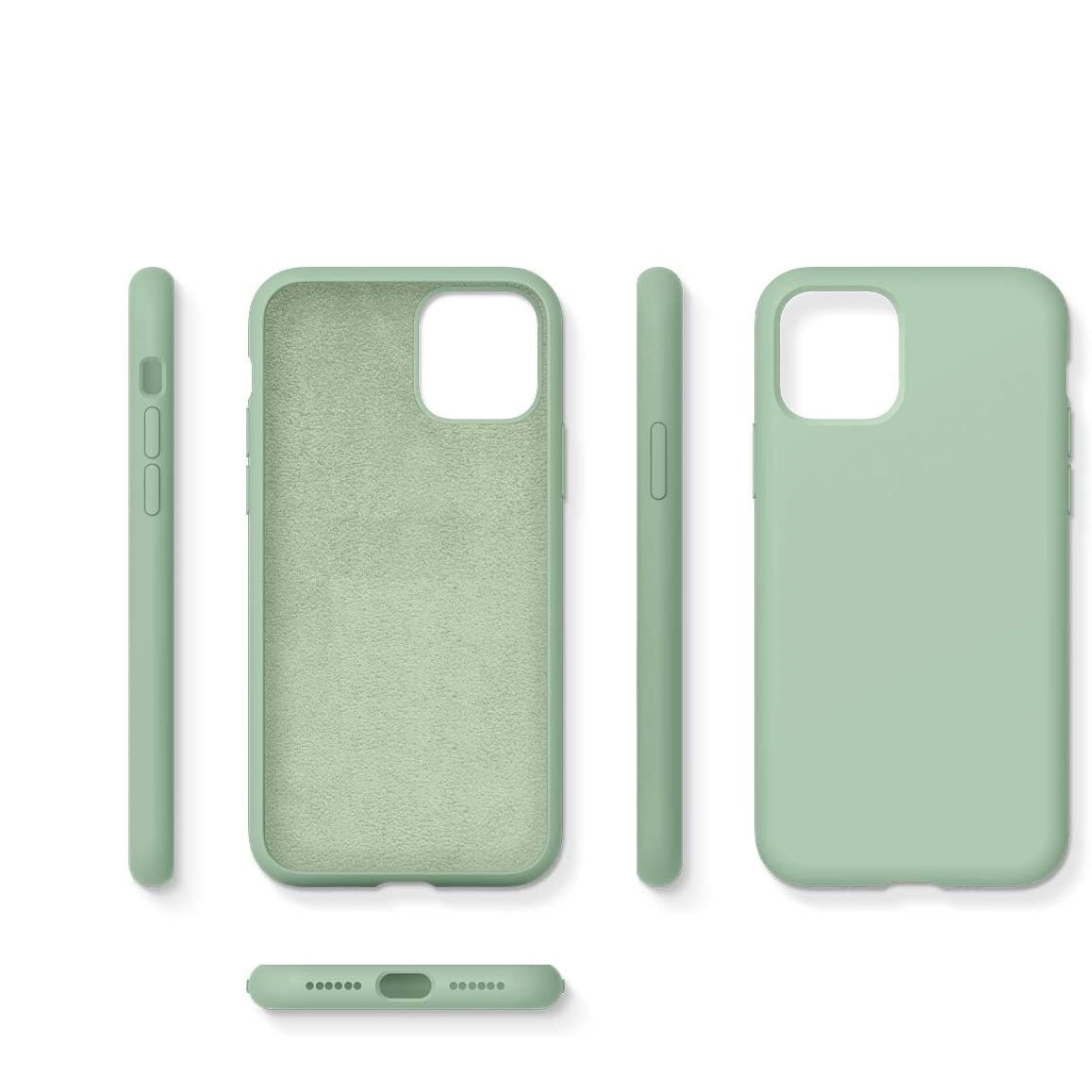 Husa protectie compatibila cu iPhone 11, ultra slim, silicon Verde, interior din microfibra, PlanetPhone