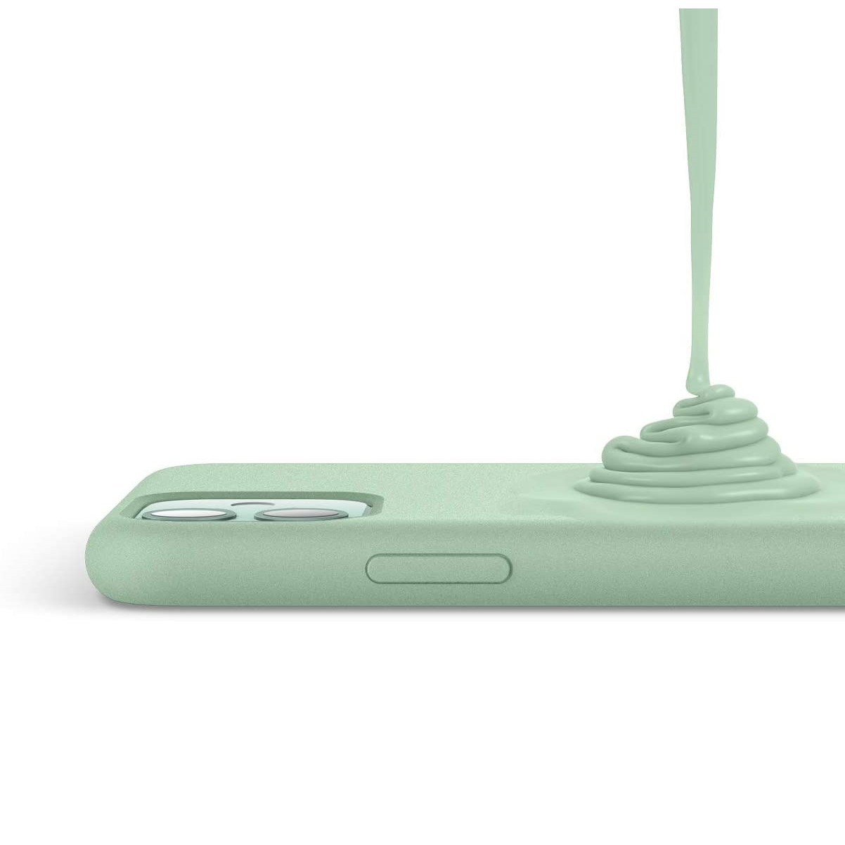 Husa protectie compatibila cu iPhone 11, ultra slim, silicon Verde, interior din microfibra, PlanetPhone