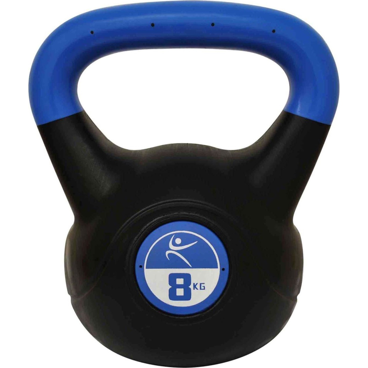Kettlebel vinyl 8kg, albastru
