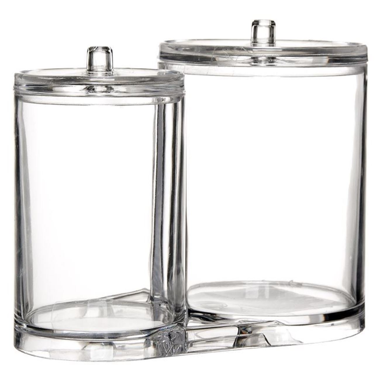 Organizator cosmetice cu 2 compartimente, DecorCasa, 8.5 x 12 cm