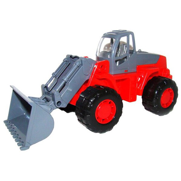 Tractor cu incarcator Craft , Rosu/Gri , Polesie , Dimensiuni: 25x10x11 cm
