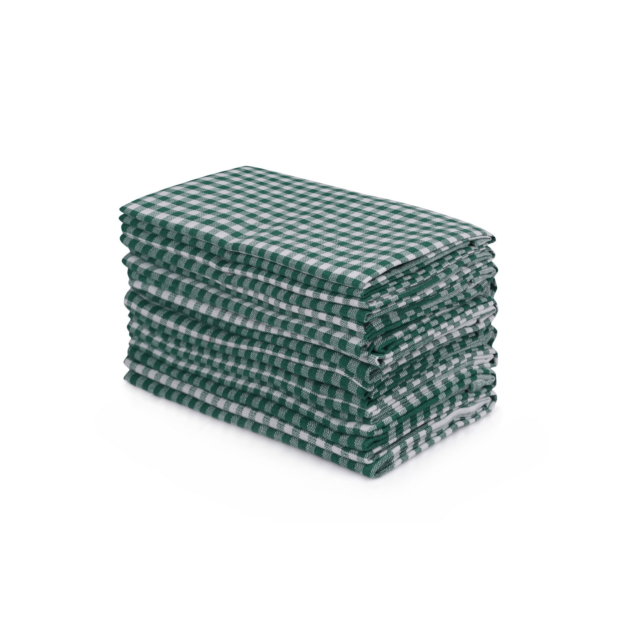 Set 10 prosoape bucatarie, bumbac 100%, 46x76cm, Eponj Home, Ekose Verde