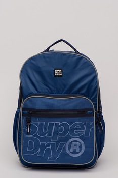 SUPERDRY, Rucsac cu buzunar frontal cu fermoar Scholar, Albastru SUPERDRY, Rucsac cu buzunar frontal cu fermoar Scholar, Albastru