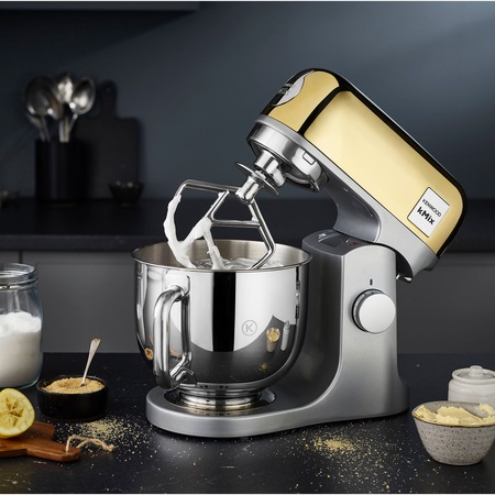 Robot de bucatarie Kenwood kMIX KMX760YG, 1000W, 5L bol, 3 accesorii, 7 viteze, Auriu