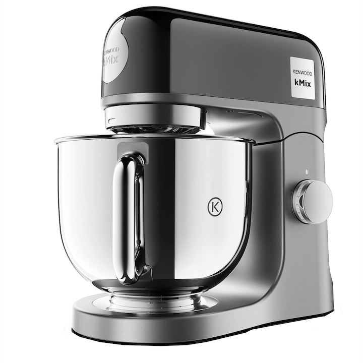Robot de bucatarie Kenwood kMIX KMX760BC, 1000 W, 5L bol, 3 accesorii, 7 viteze, Negru-Crom