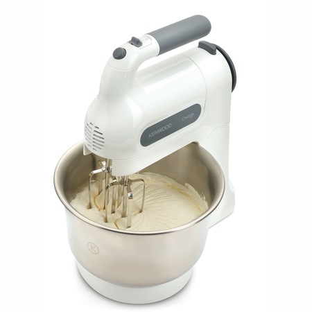 Mixer cu bol Kenwood Chefette HM680, 350W, 3L bol, 5 viteze + Puls, Alb