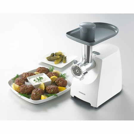 Masina de tocat carne Kenwood MG360, 1400W, 3 Discuri, 2 Accesorii, Alb-Gri