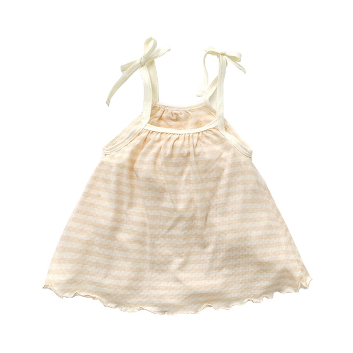 Детска рокля, Органичен памук, Кремав