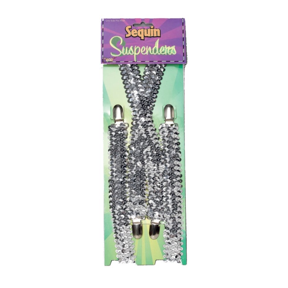 Bretele disco, anii 80, argintii