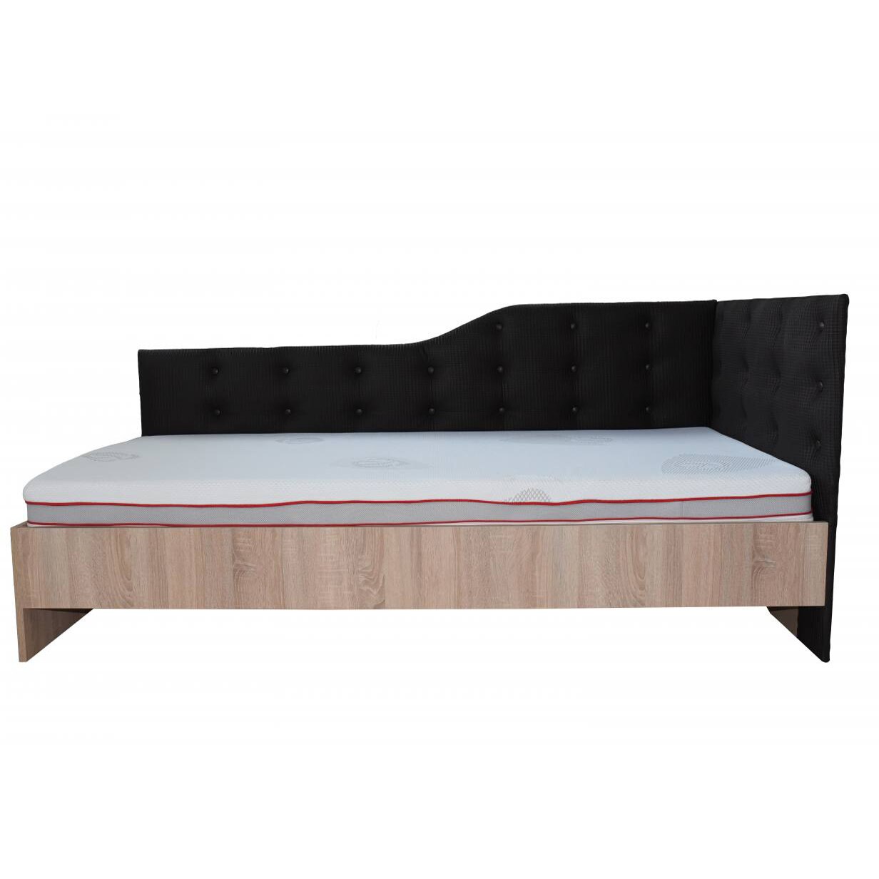 Pat Tapitat de Colt Genarom TOM 160 DR Fara Leat, EcoT_1 / Stejar Sonoma, 204 x 164,5 x 87 cm