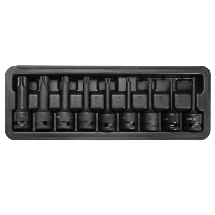 Set 9 chei torx de impact, Yato, prindere patrat 1/2 inch