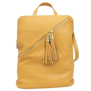 Rucsac dama Caza Pelletteria piele naturala galben mustar Rucsac dama Caza Pelletteria piele naturala galben mustar