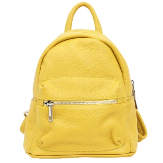 Rucsac dama Caza Pelletteria piele naturala galben