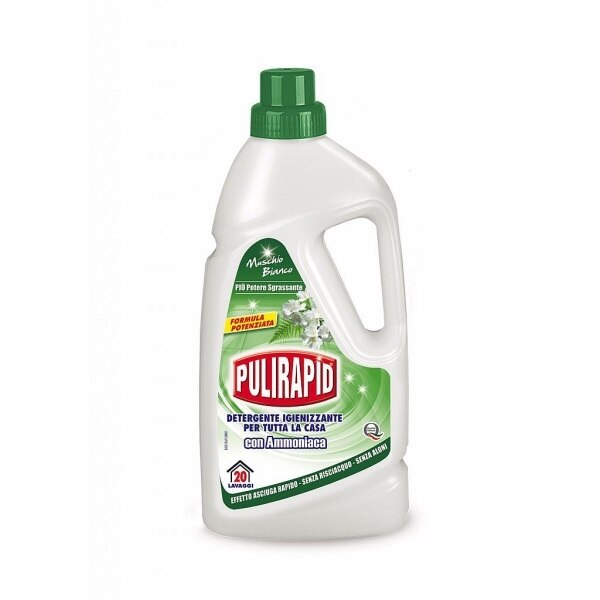 Detergent Pardoseli si Suprafete Lavabile - Pulirapid Mosc Alb cu Amoniac 1000 ml