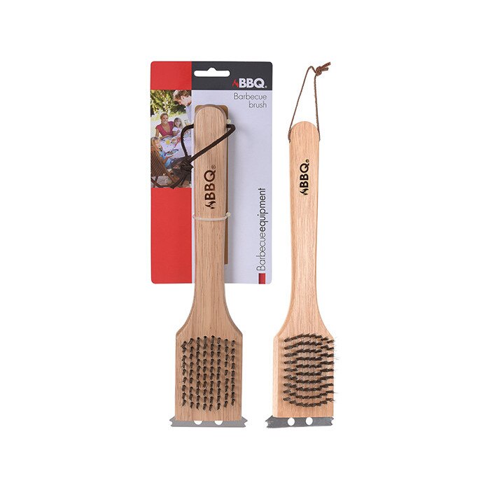 Perie pentru gratar , maner lemn, 30 x 6.5 x 3.5