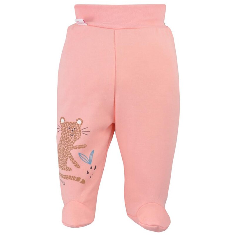 Pantaloni cu botosei pentru fete Koala Farma 08-156C, Coral, Coral, 62 CM