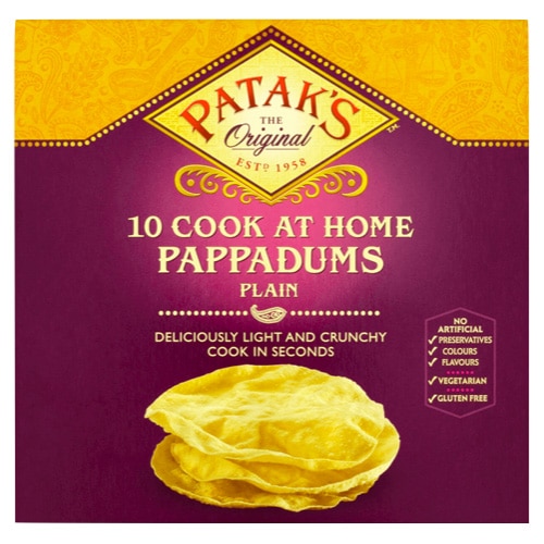 Lipie indiana Pappadums Patak's, 100g