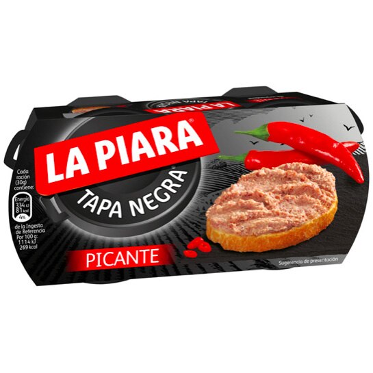 Pate de porc picant 2x73g La Piara, 146g